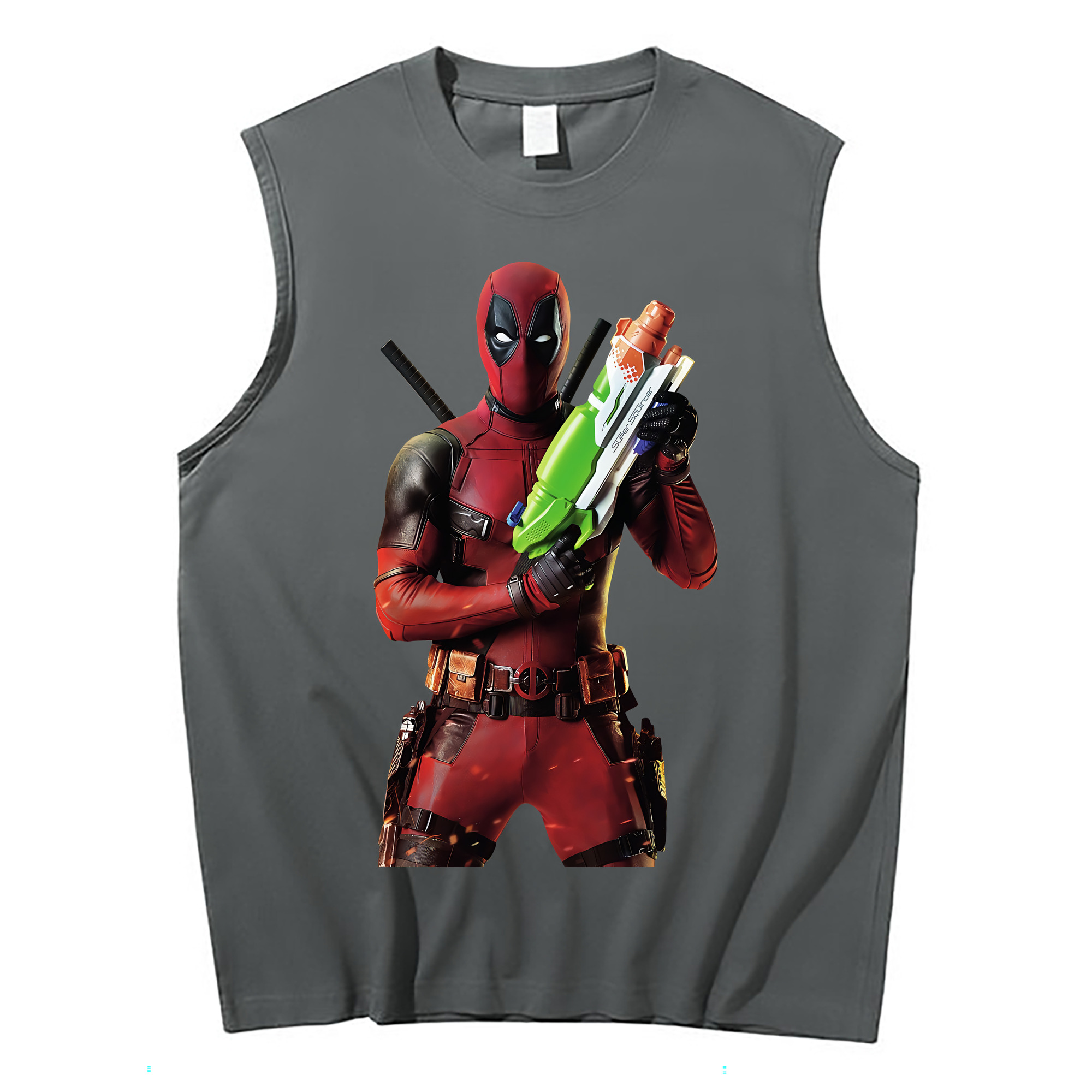 （画像用） Deadpool デッドプール コットン100％タンクトップ（フロントプリント）